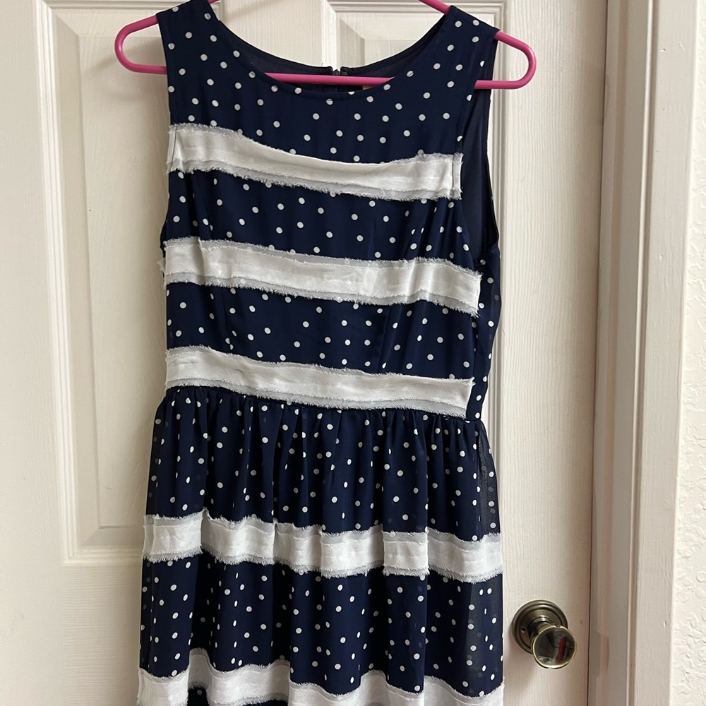 YA LOS ANGELES Frilled Patterned Dress